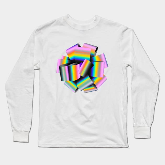 Rainbow Bow Long Sleeve T-Shirt by dinaaaaaah